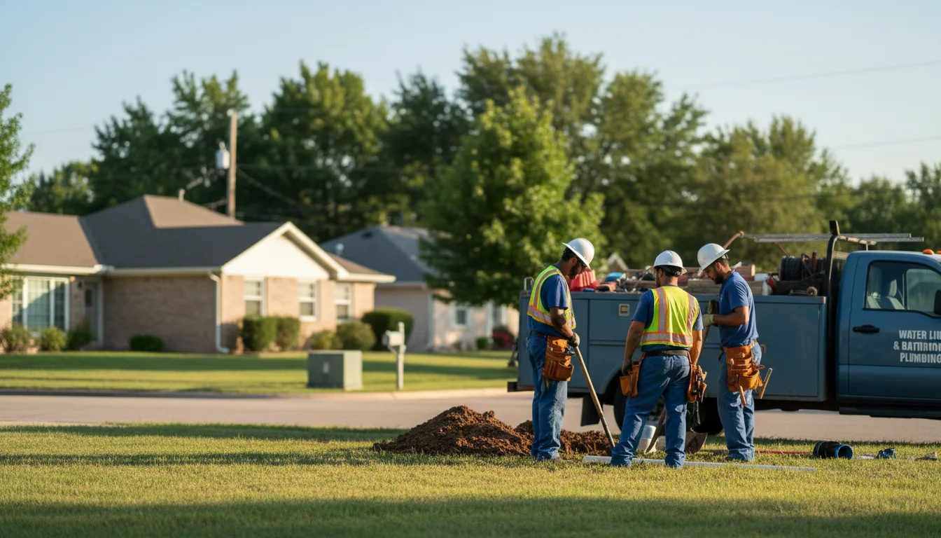 Residential water line and bathroom plumbing service in Little Rock Air Force Base, AR